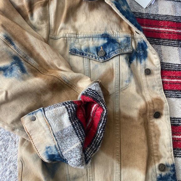 Guess USA - Bleached Denim Trucker Jacket Acid Savas Wash - Picture 4 of 9